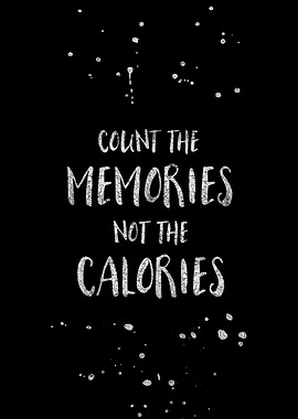 Text Art Silver Calories