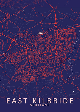 East Kilbride Blue CityMap