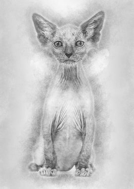 Kitten Lykoi cat 7 weeks o