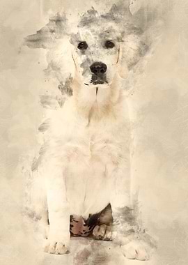 Polish Tatra Sheepdog sitt