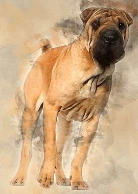 Shar Pei puppy 6 months ol