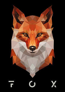 cool geometric fox