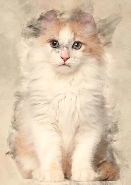American Curl kitten 3 mon
