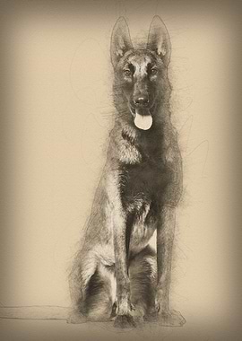 Malinois dog 1 year old si