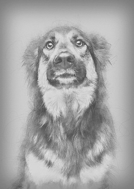 beautiful mixed breed dog