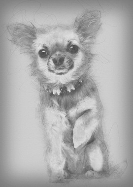 Chihuahua sitting and look