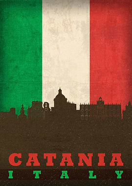 Catania Italy City Skyline