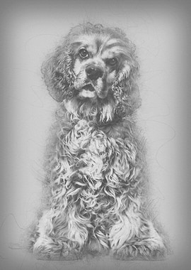 Brown Mixedbreed dog in p