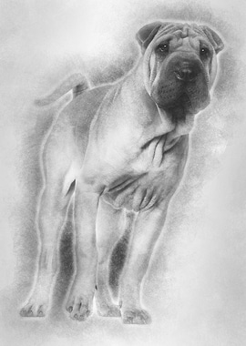 Shar Pei puppy 6 months ol