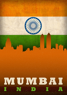 Mumbai India City Skyline