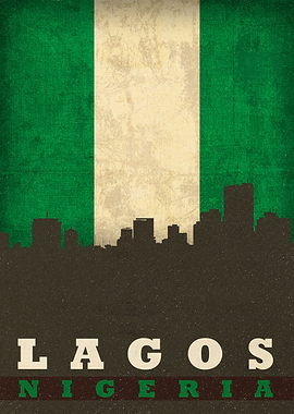 Lagos Nigeria City Skyline