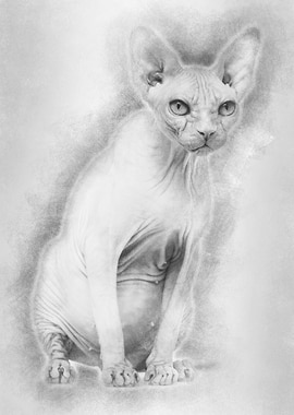 Sphynx 4 years old against