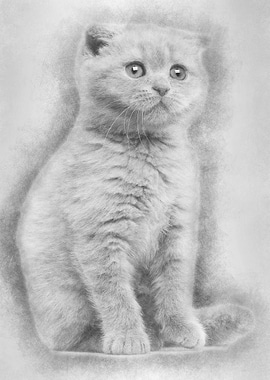 Scottish Fold Kitten sitti