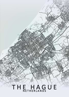 The Hague White City Map