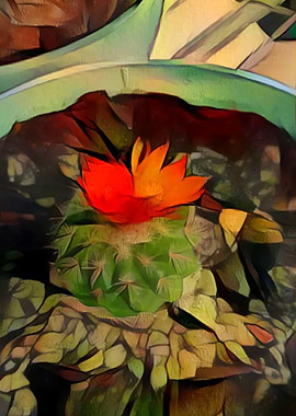 Blooming Cactus Bowl