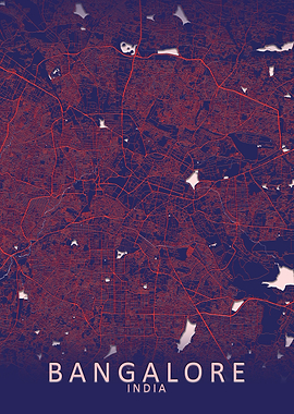 Bangalore Blue City Map