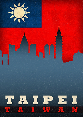Taipei Taiwan City Skyline