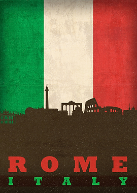 Rome Italy City Skyline