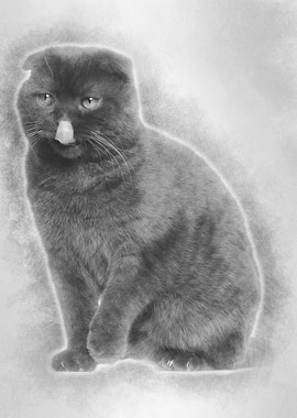 Scottish Fold cat 1 year o