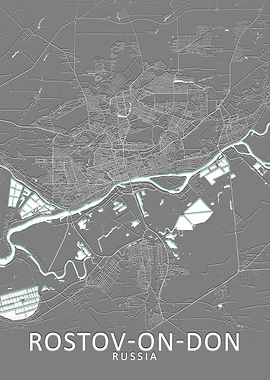 Rostov onDon Grey City Map