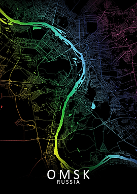 Omsk Rainbow City Map