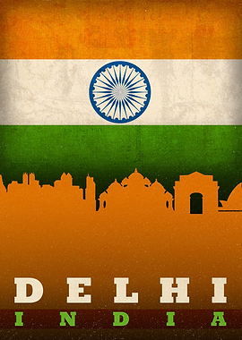 Delhi India City Skyline