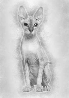 Portrait of Sphynx cat 6 m