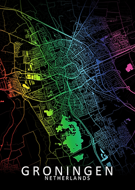 Groningen Rainbow City Map