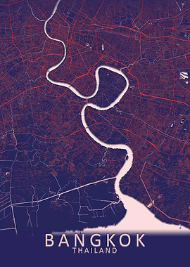 Bangkok Blue City Map