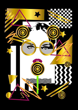 Girl with a lolipop gold