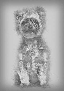 Yorkshire Terrier sitting