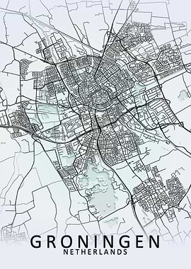 Groningen White City Map