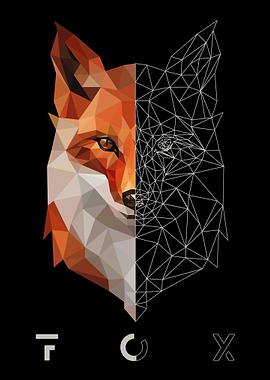 polygonal foxy abstract