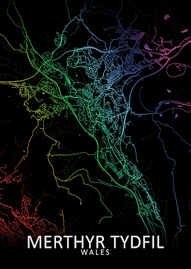 Merthyr Tydfil Rainbow Map