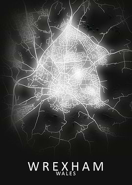 Wrexham LED Glow City Map