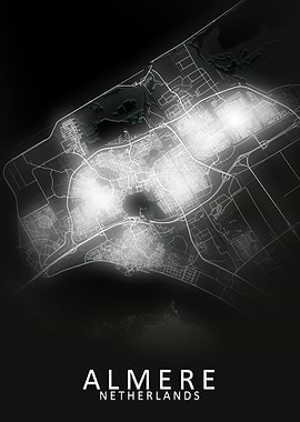 Almere LED Glow City Map