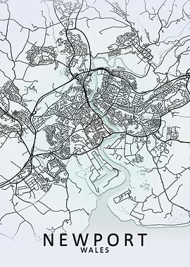 Newport White City Map