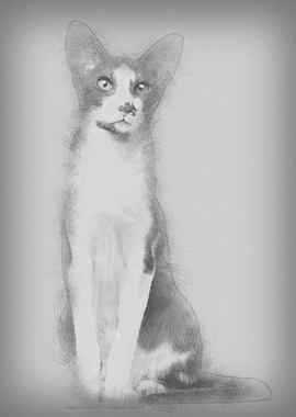 Oriental Shorthair sitting