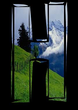 Double Exposure Alphabet H