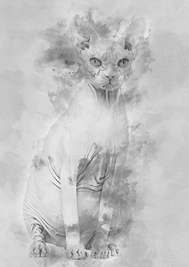 Sphynx 4 years old against