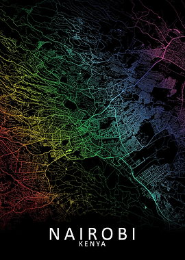 Nairobi Rainbow City Map