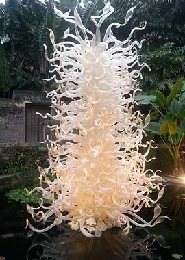 White Glass Sculpture