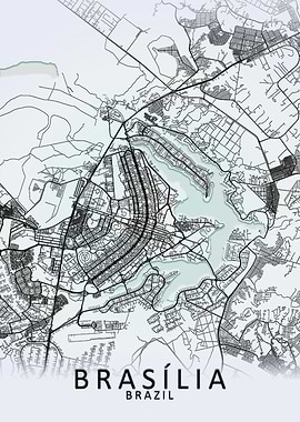 Brasilia White City Map