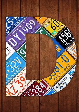 License Plate Letter D
