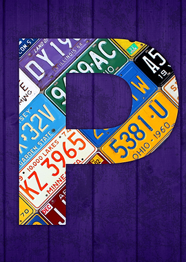 License Plate Letter P