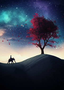 Elephant ride in the night