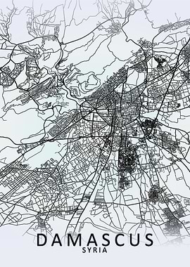 Damascus White City Map