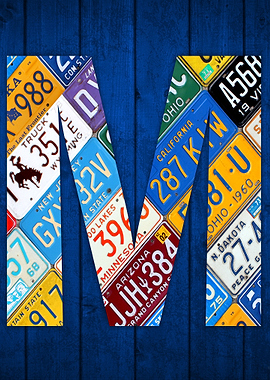 License Plate Letter M