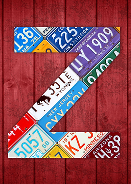 License Plate Letter Z