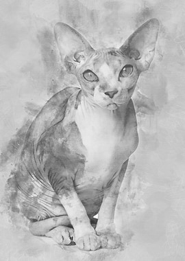 Sphynx cat 1 year old si